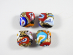 Square 16 x 16 mm Klimt Beads with White